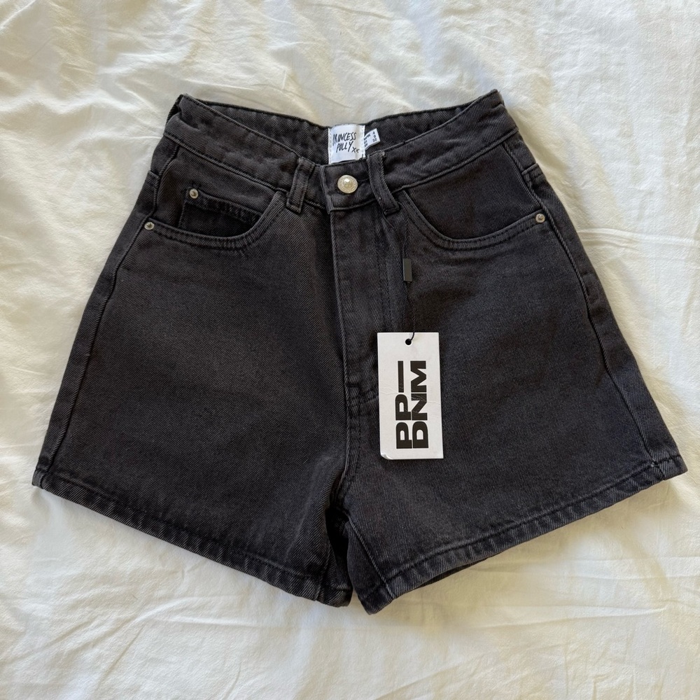 Princess Polly Black Denim Shorts